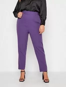 Image of Yours Hazel Tapered Trouser Purple, Purple, Size 16, Women