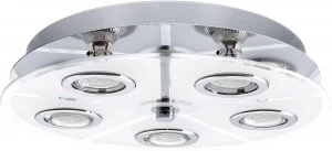 Image of Eglo Cabo 5 Point LED Round Ceiling Light.