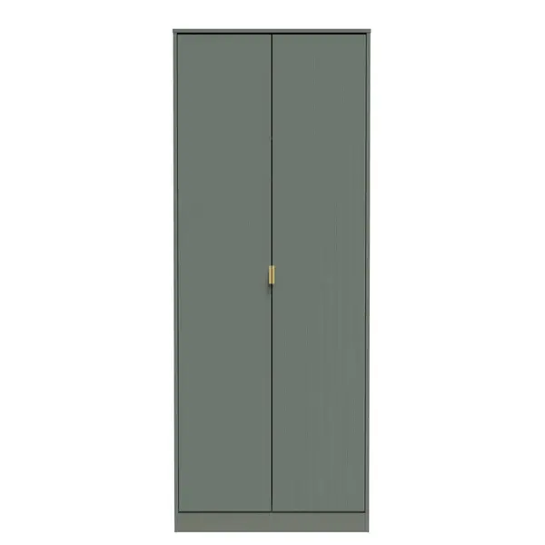 Image of Welcome Furniture Ready Assembled Nashville Tall Plain Wardrobe In Reed Green NVF080RGRG