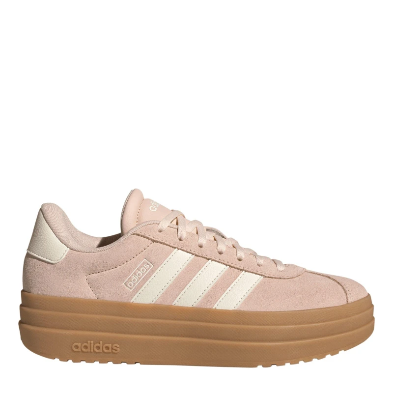 Image of adidas VL Court Bold Womens Trainers Blush/Wht/Gum female 4 (36.7)