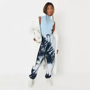 Image of Missguided Oversized 90S Jogger Tie Dye Missguided - Black