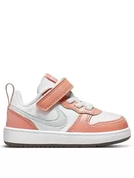 Image of Nike Court Borough Low 2 SE - White/Pink, Size 9.5