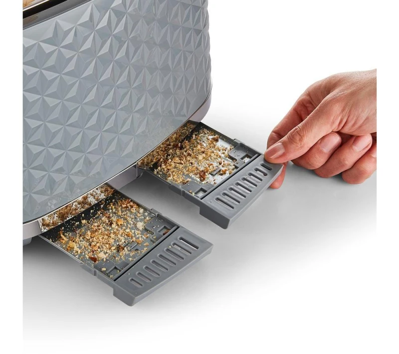 Image of Morphy Richards Vector 248135 4-Slice Toaster - Grey, Silver/Grey 5056765400192