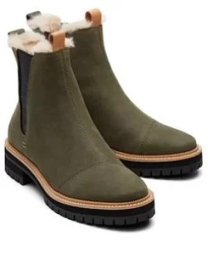 Image of TOMS Dakota Nubuk Boot, Olive, Size 7, Women