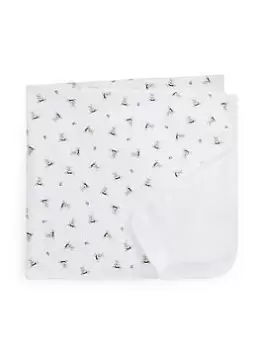 Image of Ralph Lauren Baby All Over Print Blanket - White/Blue