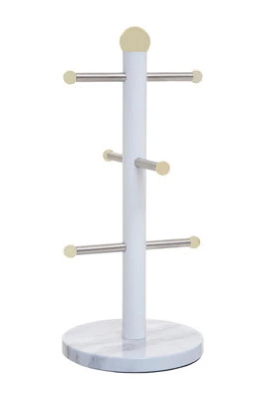 Image of Interiors by Premier Easton Six Cup Mug Tree White