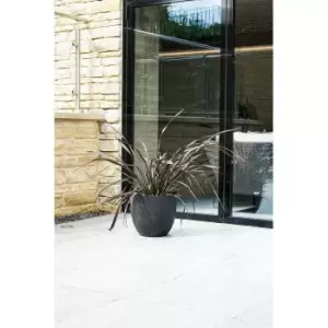 Image of Ivyline Stone Bola Pot 33cm - Black