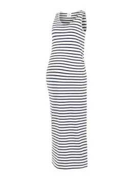 Image of MAMA.LICIOUS Striped Maternity Maxi Dress Women White