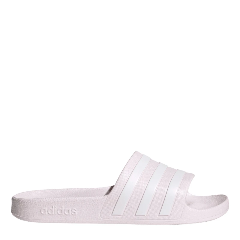 Image of adidas adilette aqua sandals in white & pink Pink UK 7
