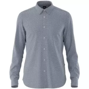 Image of Boss BOSS Roger Geometric Shirt - Blue