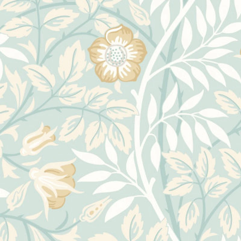 Image of Hoopla Walls Rosehip Trail Seafoam Smooth Matt Wallpaper