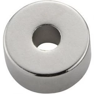 Image of NdFeB round magnetring magnet N 35 M x L 13mm x 6mm Material details N 35 M Remanence Max 1.2 T