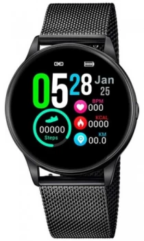 Image of Lotus SmarTime Womens Black PVD Mesh + Free Strap Watch