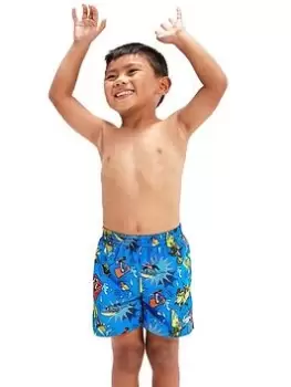Image of Speedo Boys Learn To Swim 11" Watershort - Blue Print, Blue Print, Size 1-2 Years