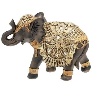 Image of Black Gold Elephant Medium Ornament