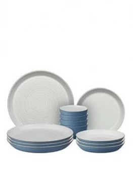 Image of Denby Impression Blue 12 Piece Dinnerware Set