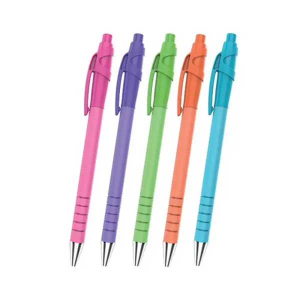 Image of PaperMate FlexGrip Ultra Ballpoint Pen Medium 1.0mm Bright Barrel Black (Pack of 5) 2171853