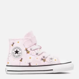 Image of Converse Toddlers Chuck Taylor All Star 1V Trainers - Pink Foam/White/Black - UK 7 Toddler
