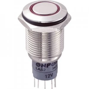 Image of TRU COMPONENTS LAS2GQF 11ER12VNP Tamper proof pushbutton 250 V AC 3 A 1 x OnOn IP67 momentary