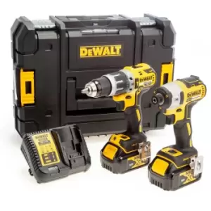 Image of DEWALT DEWALT DCK266M2T 18V XR Combi Drill & Impact Driver Twin Pack (2 x 4.0Ah Batteries) in TSTAK Box DCK266M2T-GB