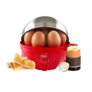 Image of Neo 3-in-1 Electric Egg Boiler Poacher & Steamer - Red
