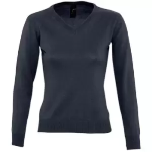 Image of SOLS Womens/Ladies Galaxy V Neck Sweater (XL) (Navy)