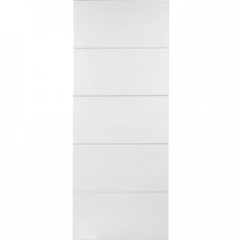 Image of LPD Horiztonal 5 Panel Smooth White Primed Internal Door - 1981mm x 838mm (78 inch x 33 inch)