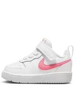 Image of Nike Infant Kids Court Borough Low 2, White, Size 5.5 Younger