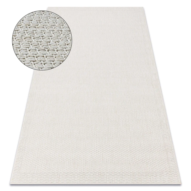 Image of RugsX Carpet Origi 3737 Cream - Frame Flat-Woven Sisal String 136X190 Cm