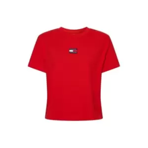 Image of Tommy Jeans Centre Badge T Shirt - Red