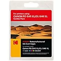 Image of Kodak Ink Cartridge Compatible with Canon PG-545XL CL-546XL CMYK Pack of 2