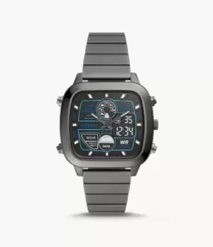 Image of Fossil Men Retro analogue-Digital Smoke Stainless Steel Watch