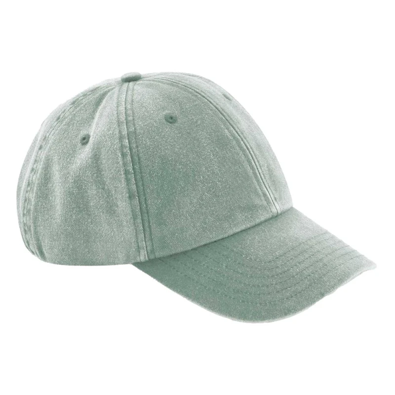 Image of Beechfield Mens Vintage Low Profile Baseball Cap in Pale Green Pale Green Male One Size
