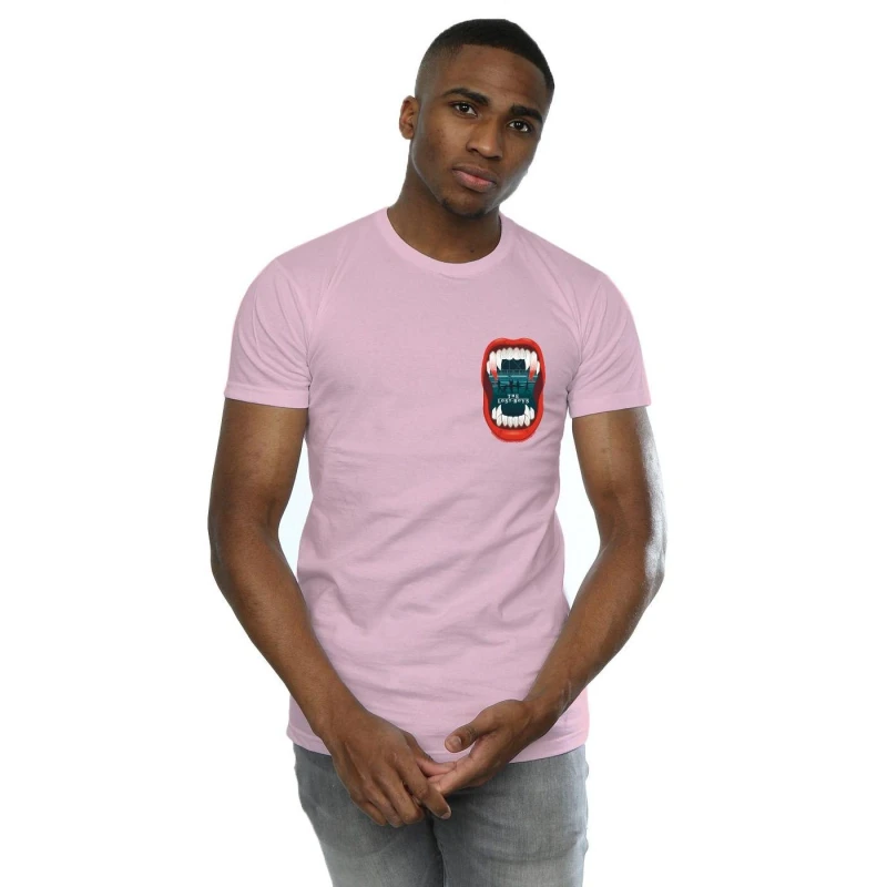 Image of The Lost Boys The Lost Boys Men Teeth Pocket T-Shirt in Baby Pink Size: Small Baby Pink S Male 5059934777705
