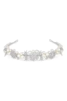 Image of Silver Plated Star And Pearl Tiara