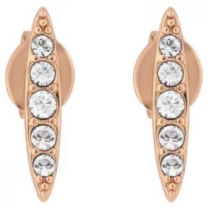 Image of Adore Ladies Rose Gold Plated Crystal Navette Stud Earrings