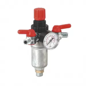 Image of Genuine SEALEY SA4FR/38 Air Filter/Regulator 3/8BSP Male - 1/4BSP Male