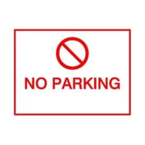 Image of The House Nameplate Company No Parking Parking Sign, (H)150mm (W)200mm