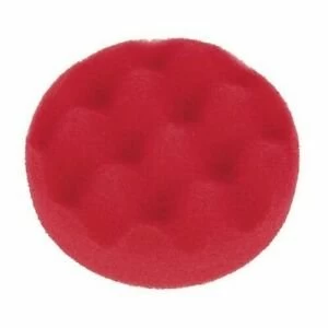Image of Sealey PTCCHW80R Buff & Polishing Foam Head Hook Loop Ø80 x 25mm Red/Ultra Soft