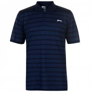 Image of Slazenger Stripe Polo Shirt Mens - Navy