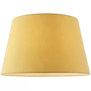 Image of 14" Round Tapered Lamp Shade Yellow Cotton Fabric Modern Simple Light Cover