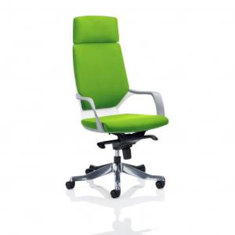 Image of Xenon Executive White Shell High Back With Headrest Fully Bespoke DYNKCUP1179