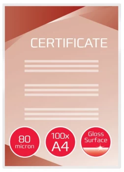 Image of Original Acco GBC Laminating Pouch A4 80micron Pack of 100 IB585036