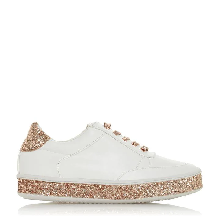 Image of Head Over Heels by Dune White 'Elaiine' Casual Trainers - 5