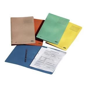 Image of Elba Ashley Foolscap Flat Bar Files Heavyweight 200 Sheets Orange Pack of 25