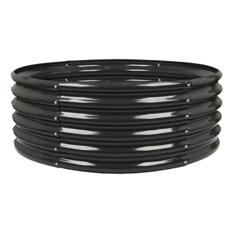 Image of Harbour Housewares Round Raised Garden Bed - 120Cm X 45Cm - Anthracite