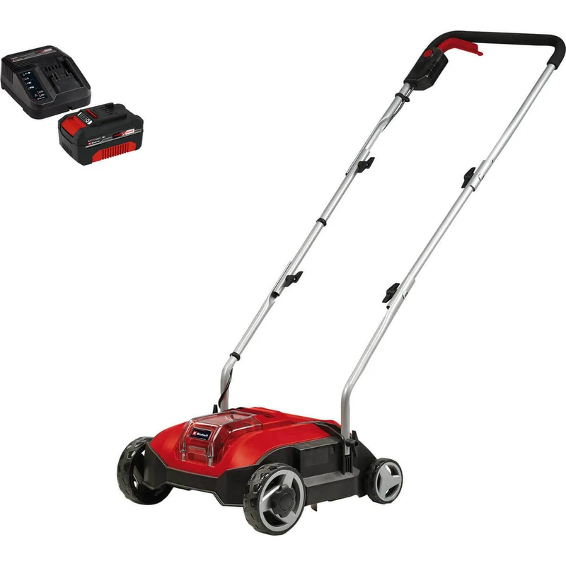 Image of Einhell GC-SC 18/28 Li 18v Cordless Brushless Lawn Scarifier 280mm GE-SC 18/28 Li Batteries: 1 x 4ah Li-ion