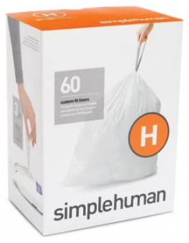 Image of simplehuman Bin Liner Code H 3 x 20 Pack 60 Liners