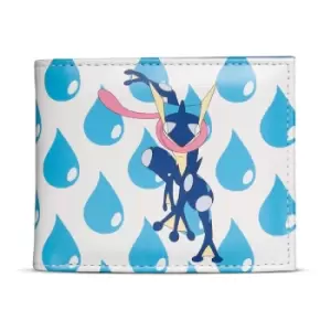 Image of Pokemon Greninja with All-over Print Bi-fold Wallet - White/Blue