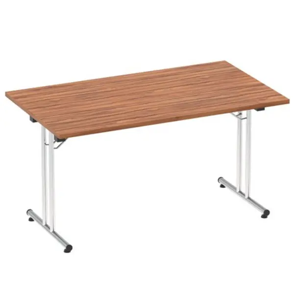 Image of Impulse Impulse 1400mm Folding Rectangular Table Walnut Top IFR1400WNT